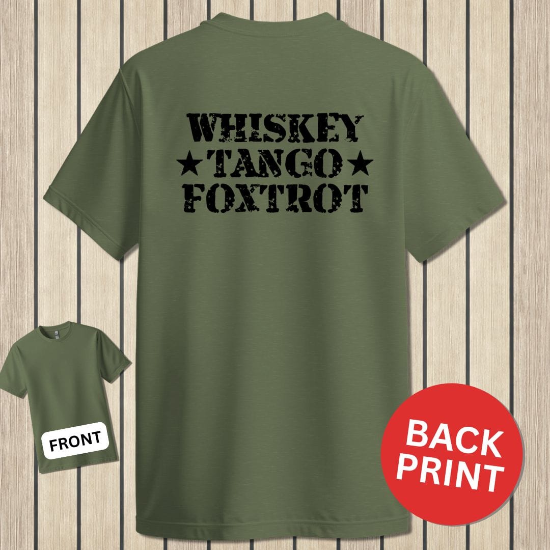 NavyHumor Classic Cotton T-shirt Military Green / S Whiskey Tango Foxtrot