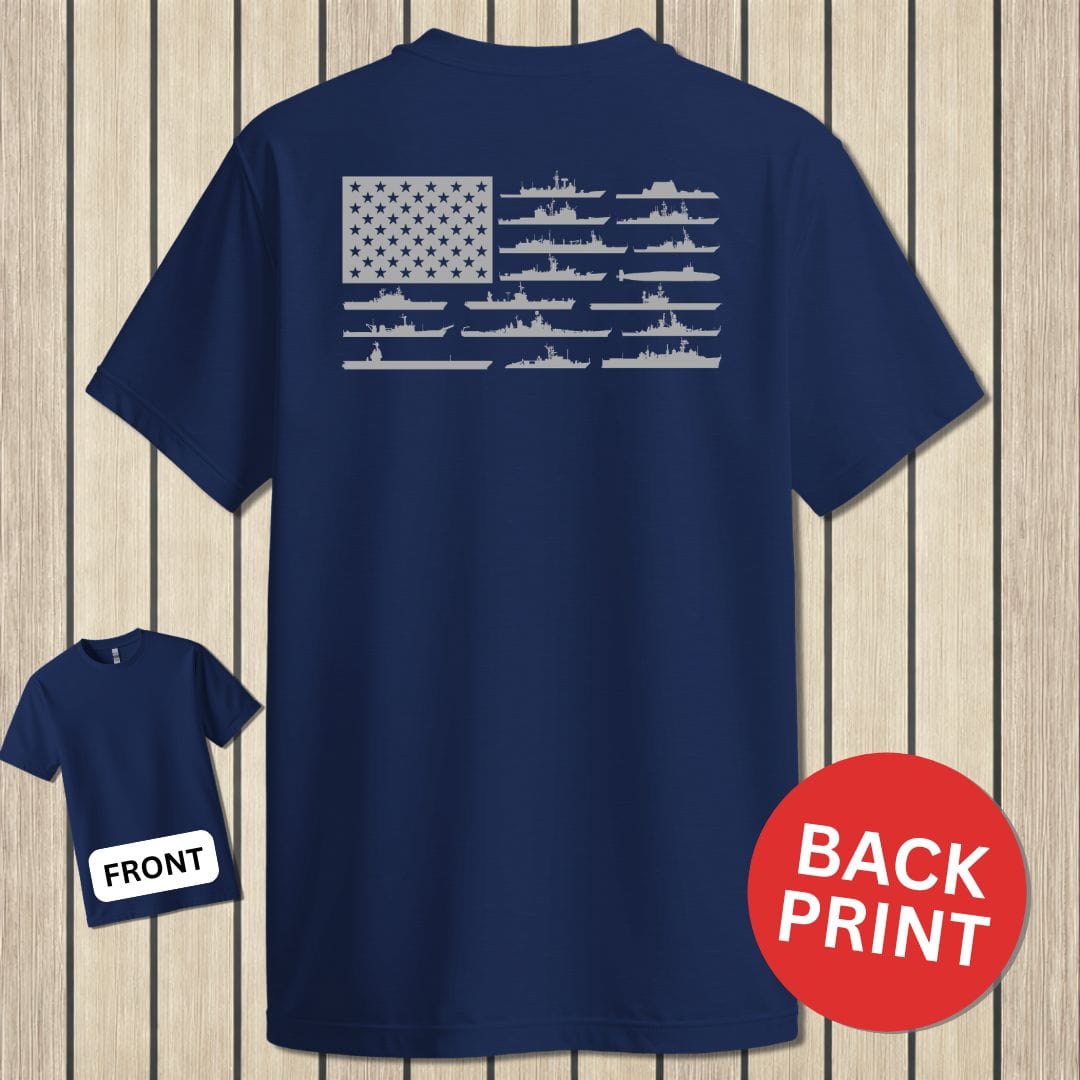 NavyHumor Classic Cotton T-shirt Navy / S American Fleet