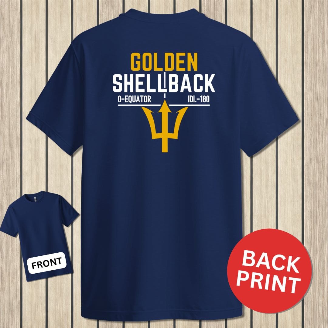 NavyHumor Classic Cotton T-shirt Navy / S Golden Shellback