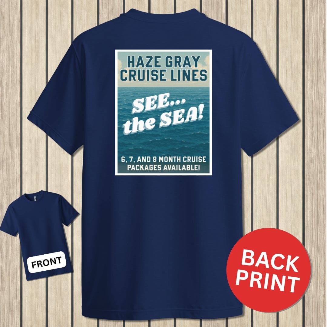 NavyHumor Classic Cotton T-shirt Navy / S Haze Gray Cruise Lines