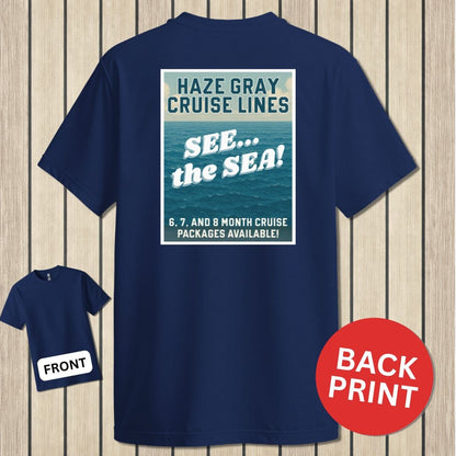 NavyHumor Classic Cotton T-shirt Navy / S Haze Gray Cruise Lines