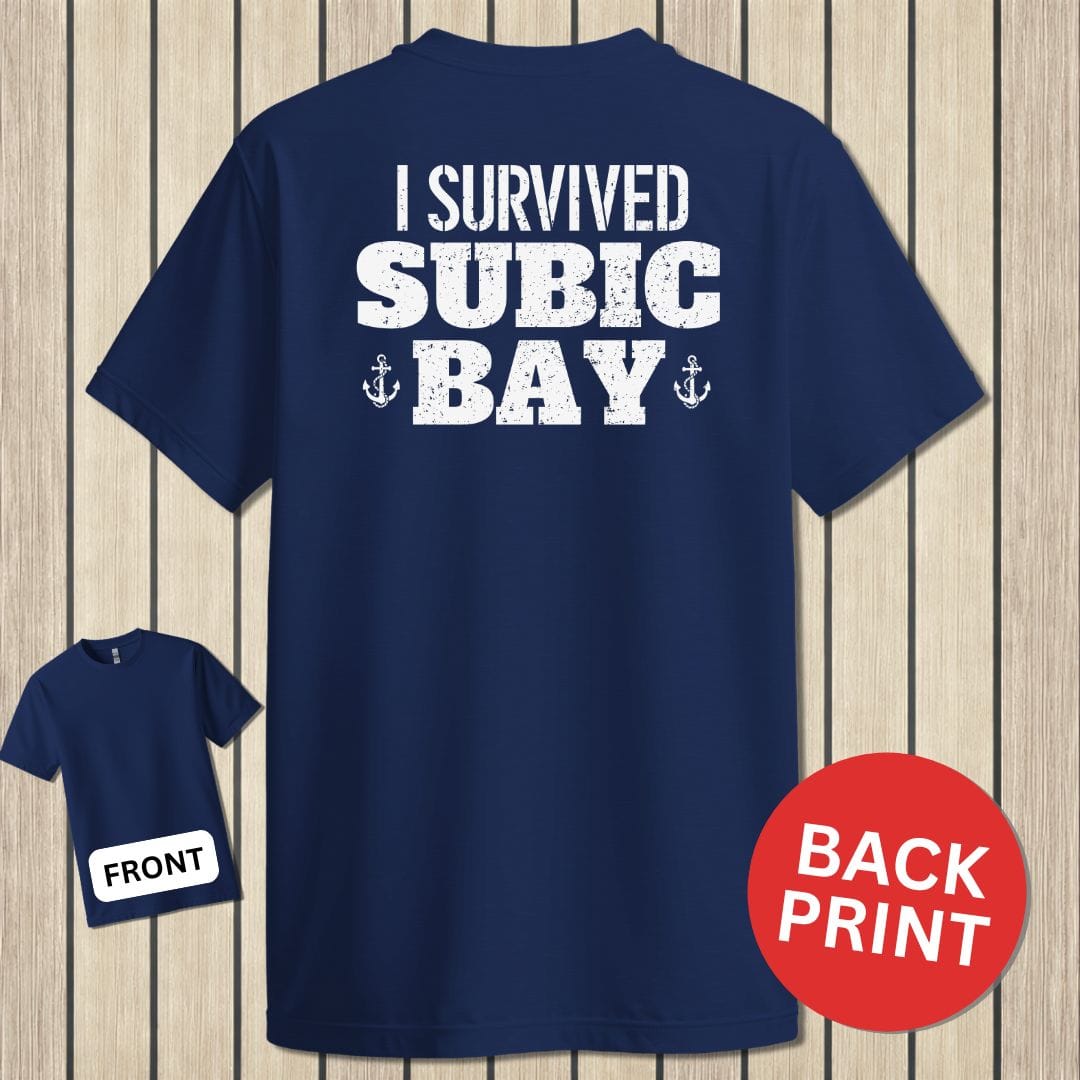 NavyHumor Classic Cotton T-shirt Navy / S I Survived Subic Bay