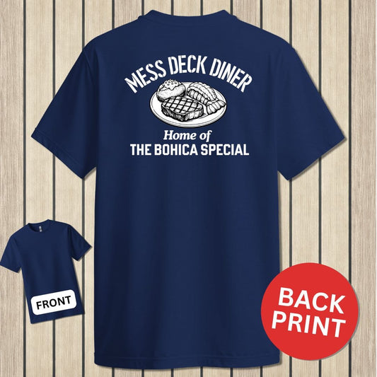 NavyHumor Classic Cotton T-shirt Navy / S Mess Deck Diner - BOHICA Special