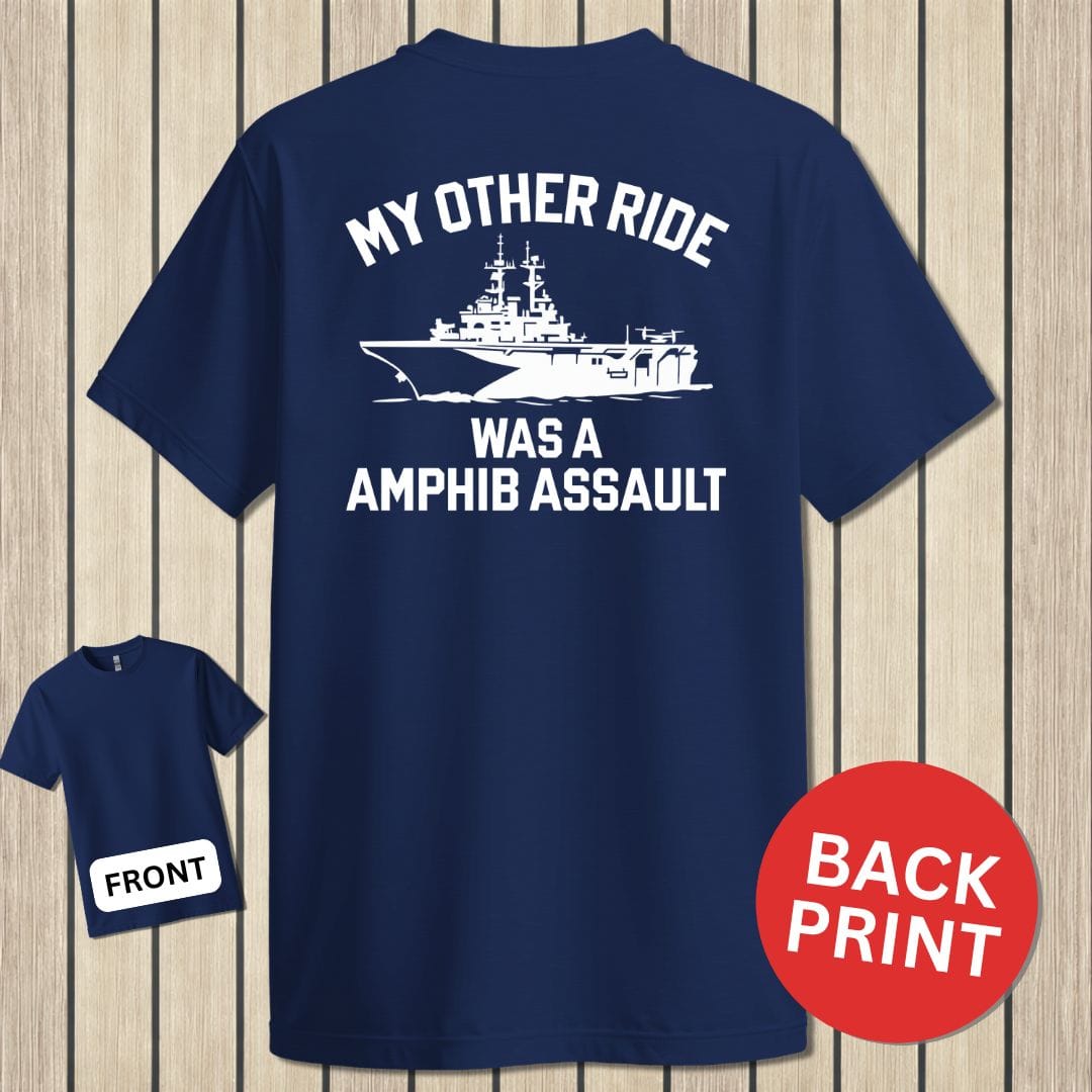 NavyHumor Classic Cotton T-shirt Navy / S My Other Ride - Amphib Assault
