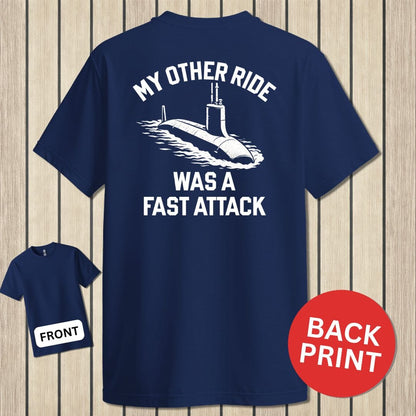 NavyHumor Classic Cotton T-shirt Navy / S My Other Ride - Fast Attack