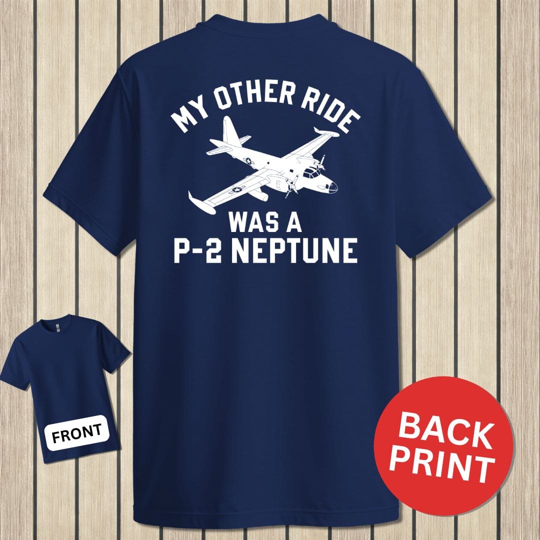 NavyHumor Classic Cotton T-shirt Navy / S My Other Ride - P-2 Neptune