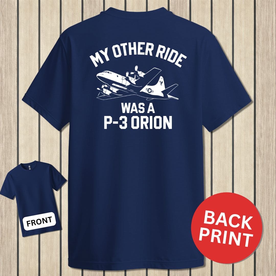 NavyHumor Classic Cotton T-shirt Navy / S My Other Ride - P-3 Orion