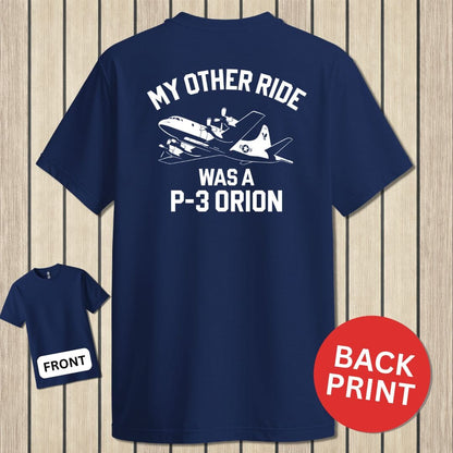 NavyHumor Classic Cotton T-shirt Navy / S My Other Ride - P-3 Orion