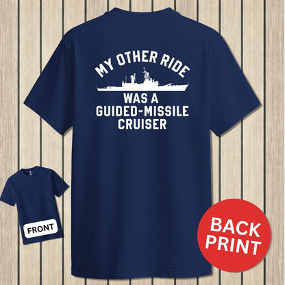 NavyHumor Classic Cotton T-shirt Navy / S My Other Ride Was A CG (Belknap-class)