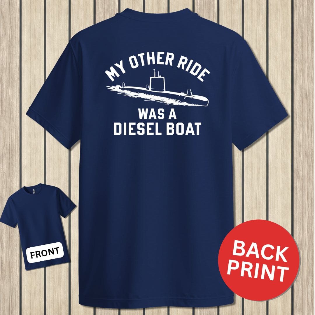 NavyHumor Classic Cotton T-shirt Navy / S My Other Ride Was A Diesel Boat