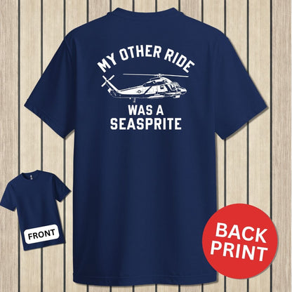 NavyHumor Classic Cotton T-shirt Navy / S My Other Ride Was A Seasprite