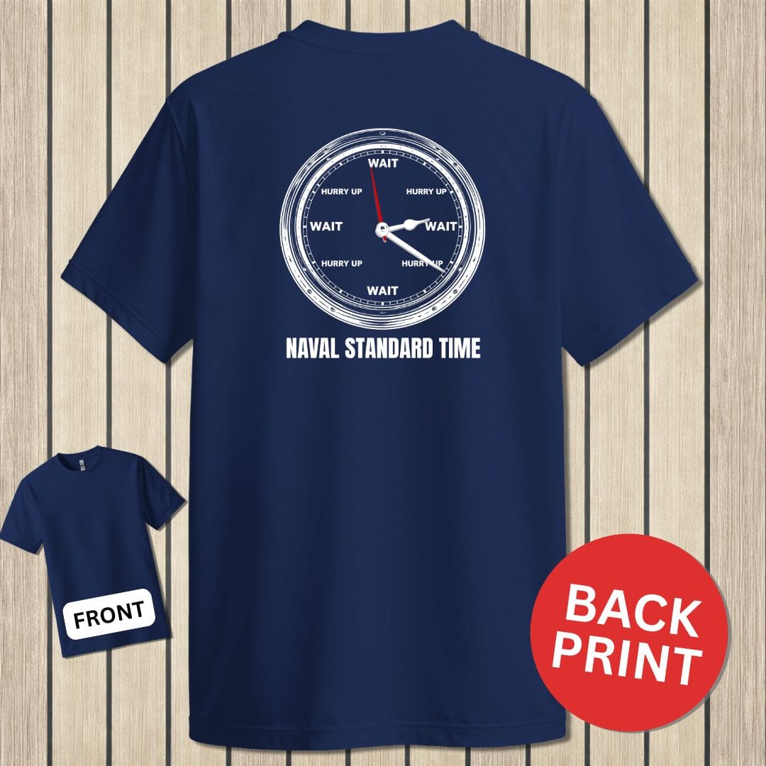 NavyHumor Classic Cotton T-shirt Navy / S Naval Standard Time