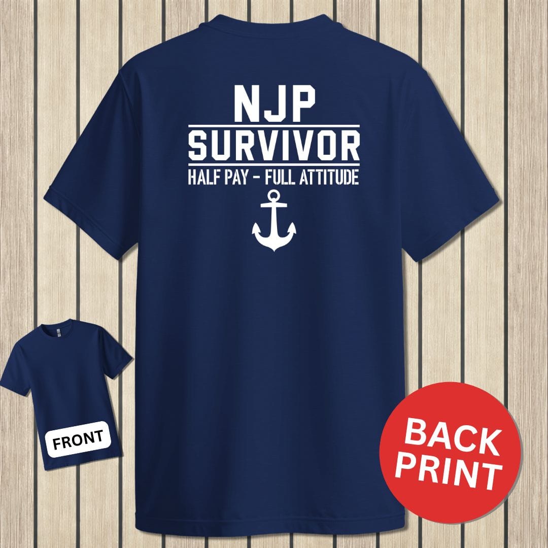 NavyHumor Classic Cotton T-shirt Navy / S NJP Survivor