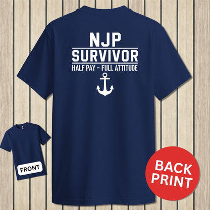NavyHumor Classic Cotton T-shirt Navy / S NJP Survivor