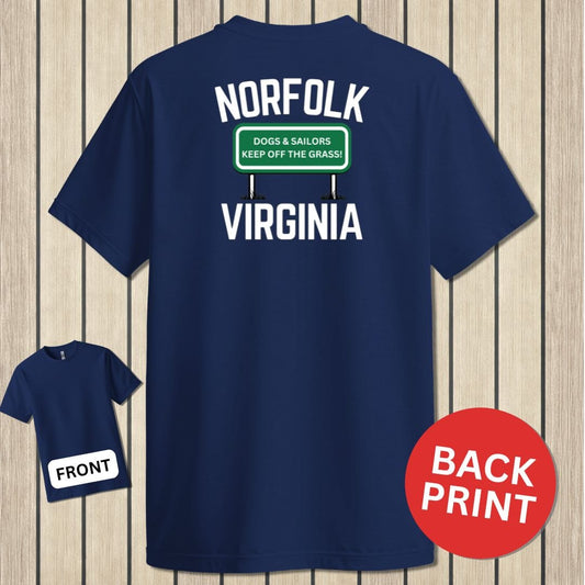 NavyHumor Classic Cotton T-shirt Navy / S Norfolk, Virginia