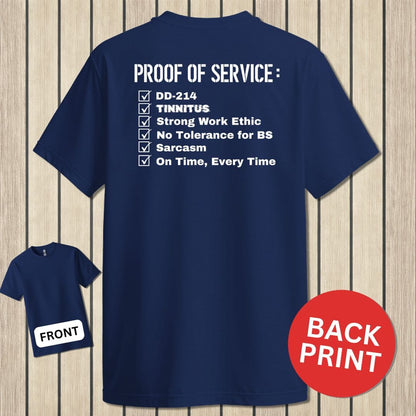NavyHumor Classic Cotton T-shirt Navy / S Proof of Service Checklist