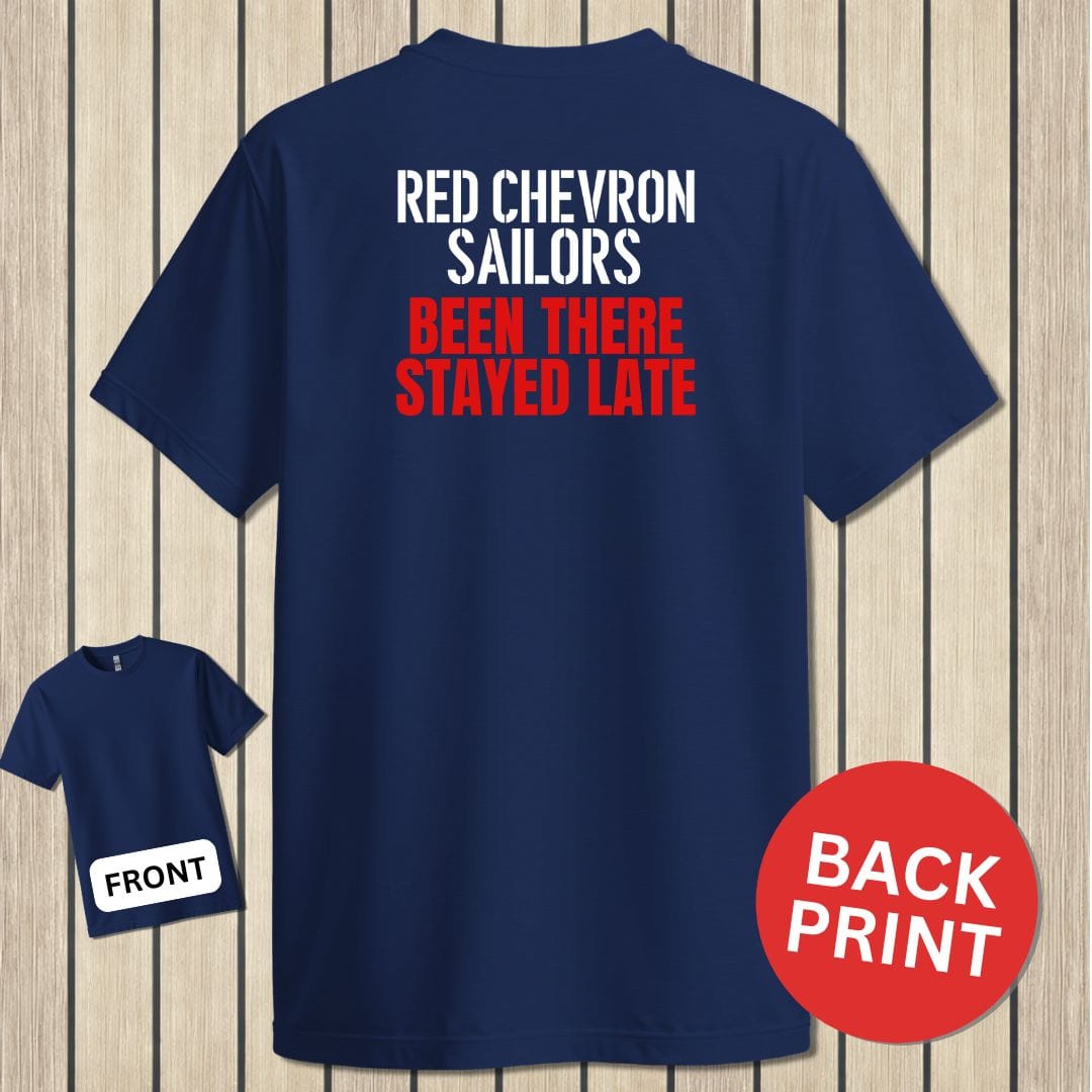 NavyHumor Classic Cotton T-shirt Navy / S Red Chevron Sailors