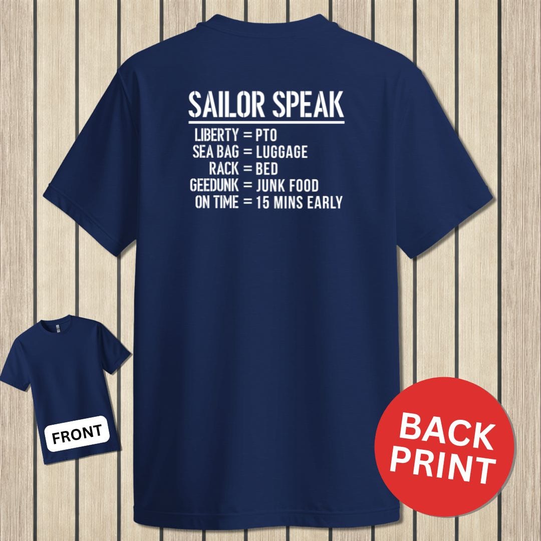 NavyHumor Classic Cotton T-shirt Navy / S Sailor Speak