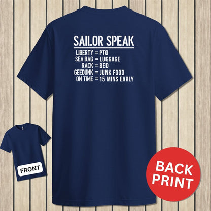 NavyHumor Classic Cotton T-shirt Navy / S Sailor Speak