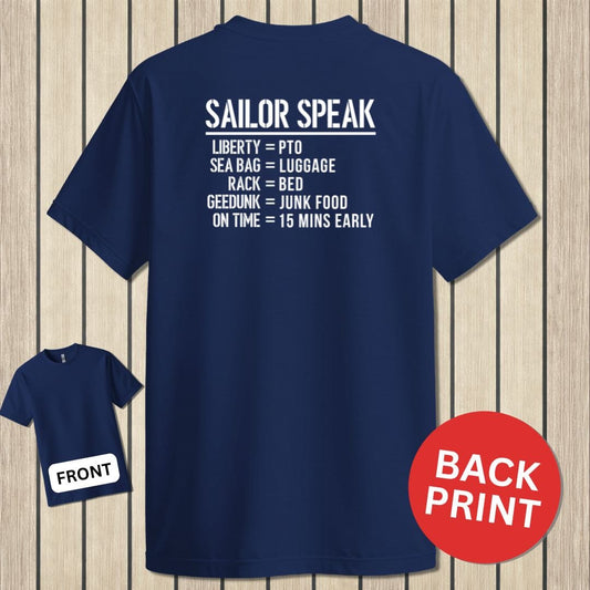 NavyHumor Classic Cotton T-shirt Navy / S Sailor Speak