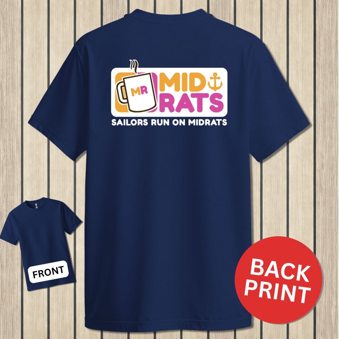 NavyHumor Classic Cotton T-shirt Navy / S Sailors Run On Midrats