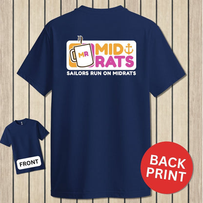 NavyHumor Classic Cotton T-shirt Navy / S Sailors Run On Midrats