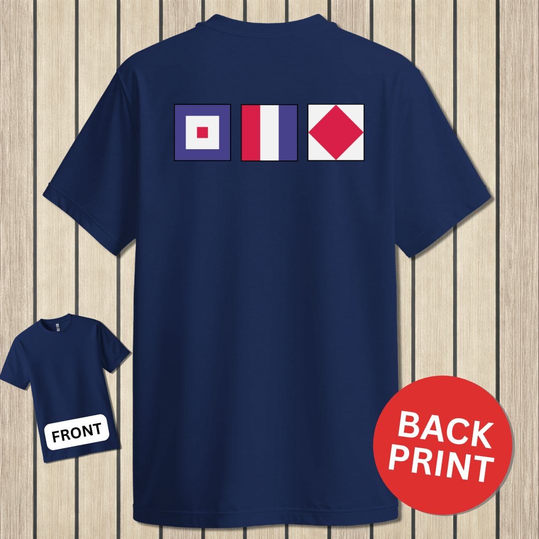 NavyHumor Classic Cotton T-shirt Navy / S WTF - Signal Flag