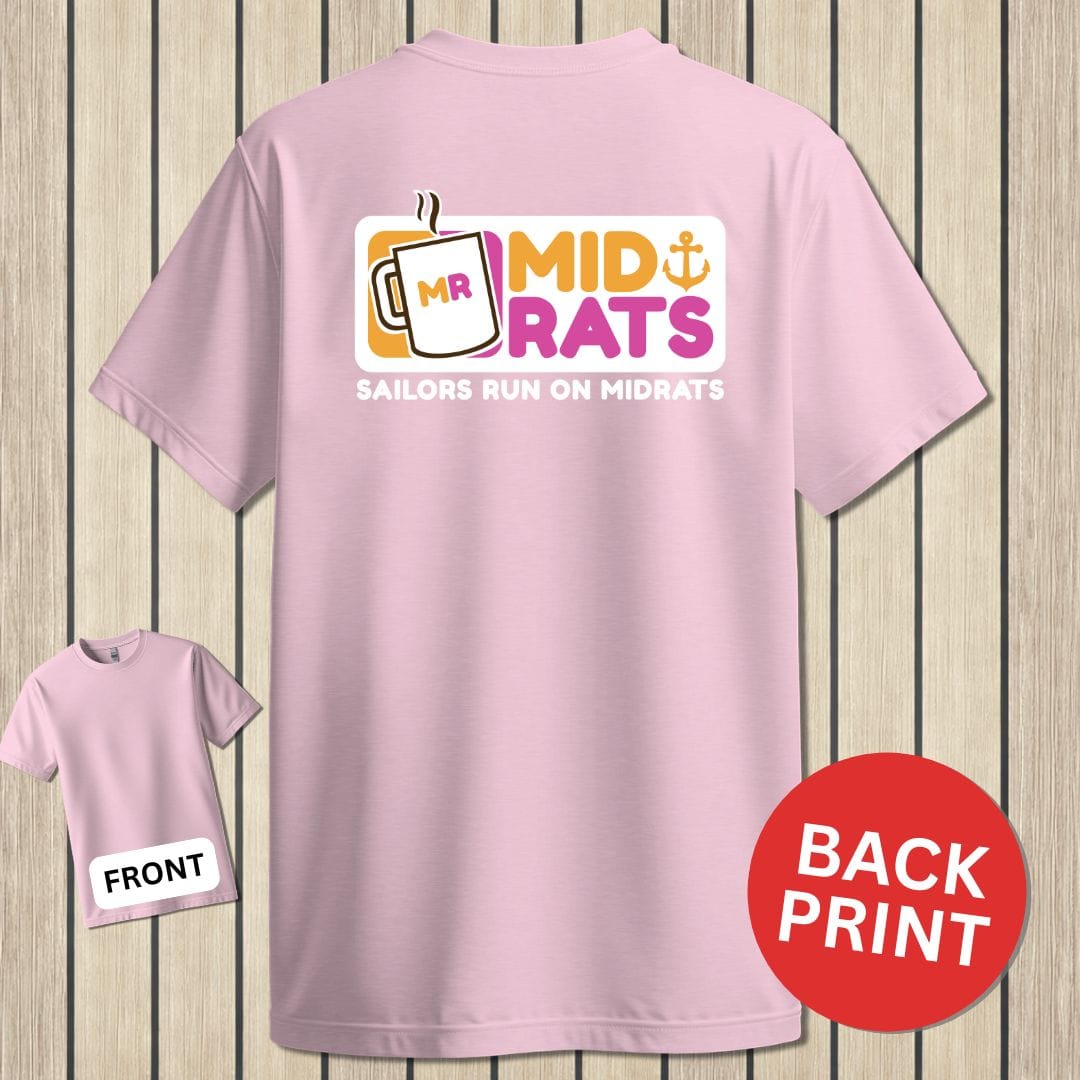 NavyHumor Classic Cotton T-shirt Pink / S Sailors Run On Midrats