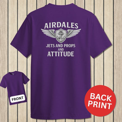 NavyHumor Classic Cotton T-shirt Purple / S Airdales Attitude