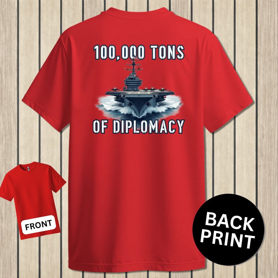 NavyHumor Classic Cotton T-shirt Red / S Carrier Diplomacy