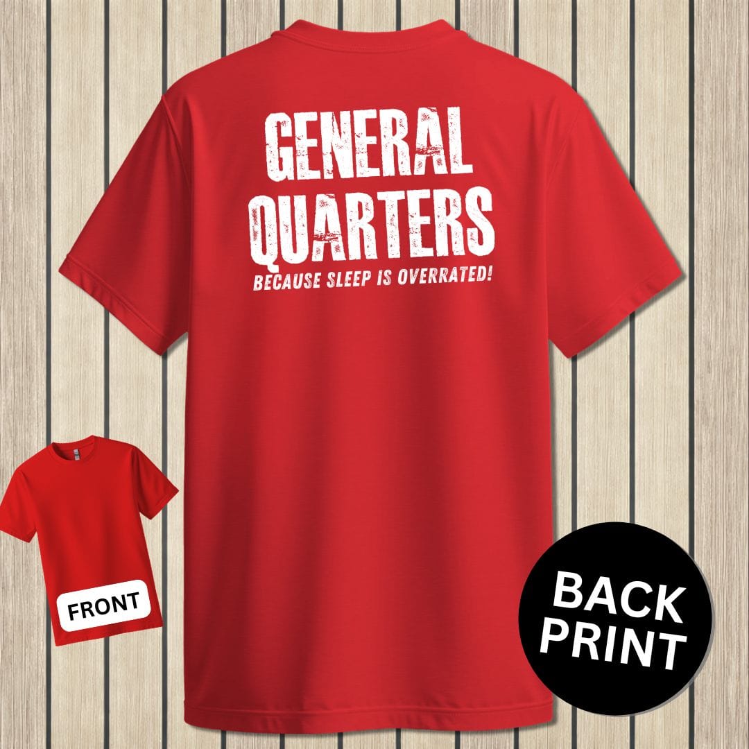NavyHumor Classic Cotton T-shirt Red / S General Quarters