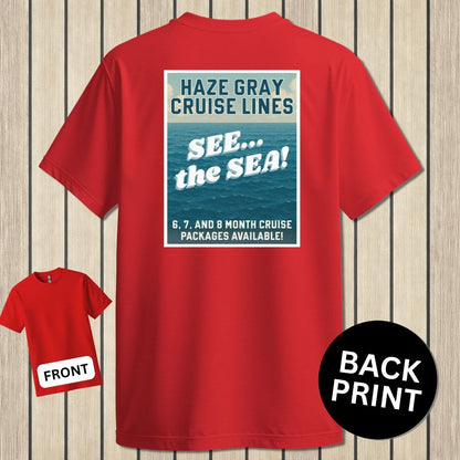 NavyHumor Classic Cotton T-shirt Red / S Haze Gray Cruise Lines