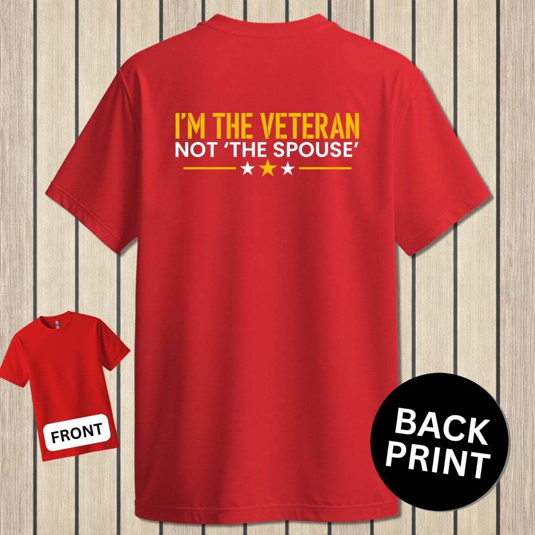 NavyHumor Classic Cotton T-shirt Red / S I'm The Veteran