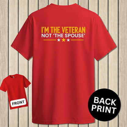 NavyHumor Classic Cotton T-shirt Red / S I'm The Veteran