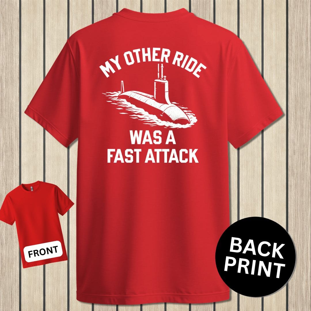 NavyHumor Classic Cotton T-shirt Red / S My Other Ride - Fast Attack