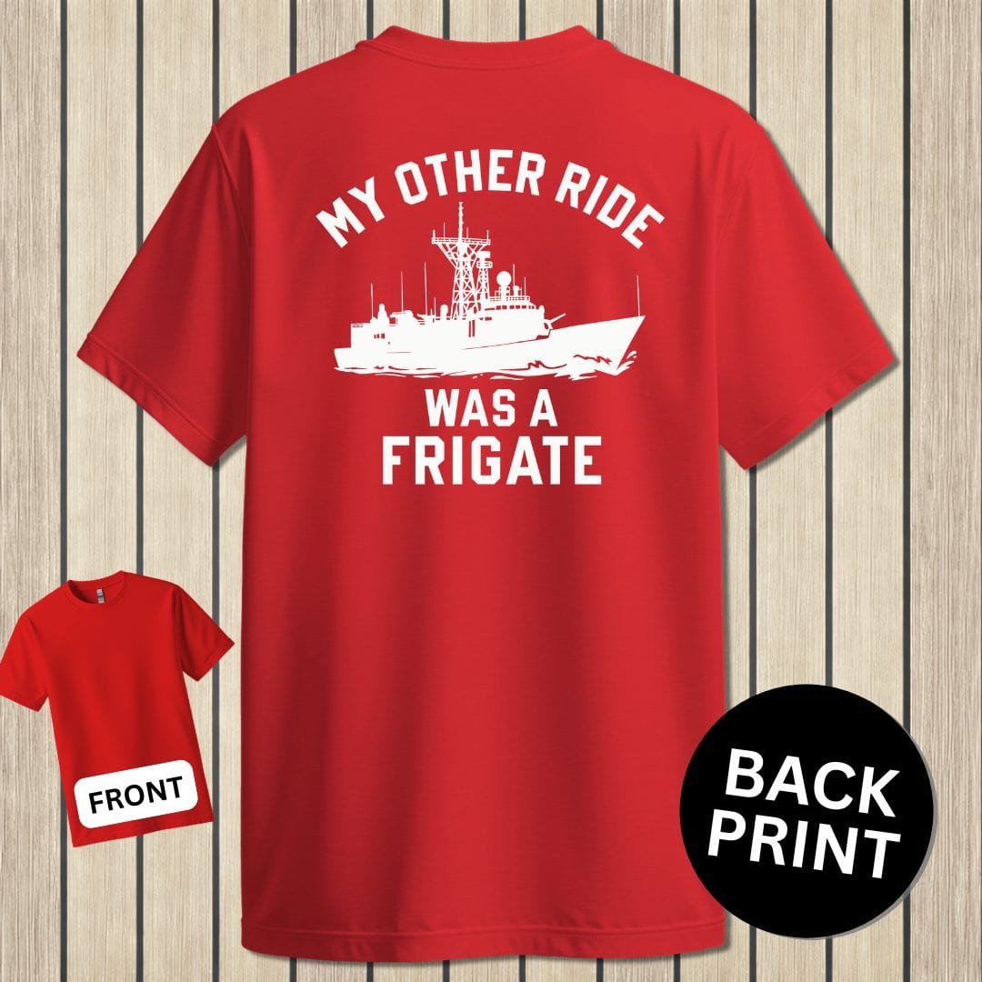 NavyHumor Classic Cotton T-shirt Red / S My Other Ride - Frigate