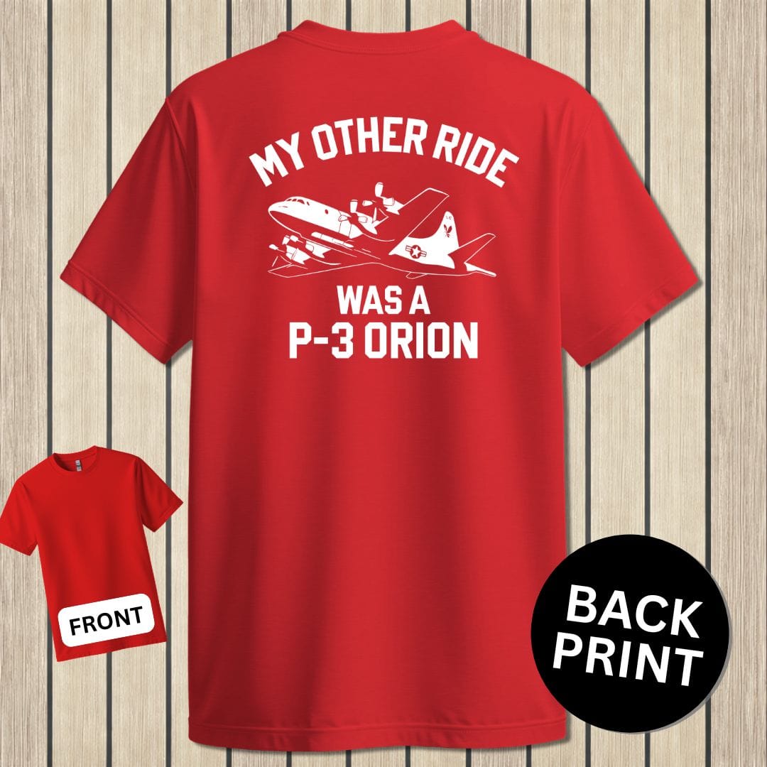 NavyHumor Classic Cotton T-shirt Red / S My Other Ride - P-3 Orion