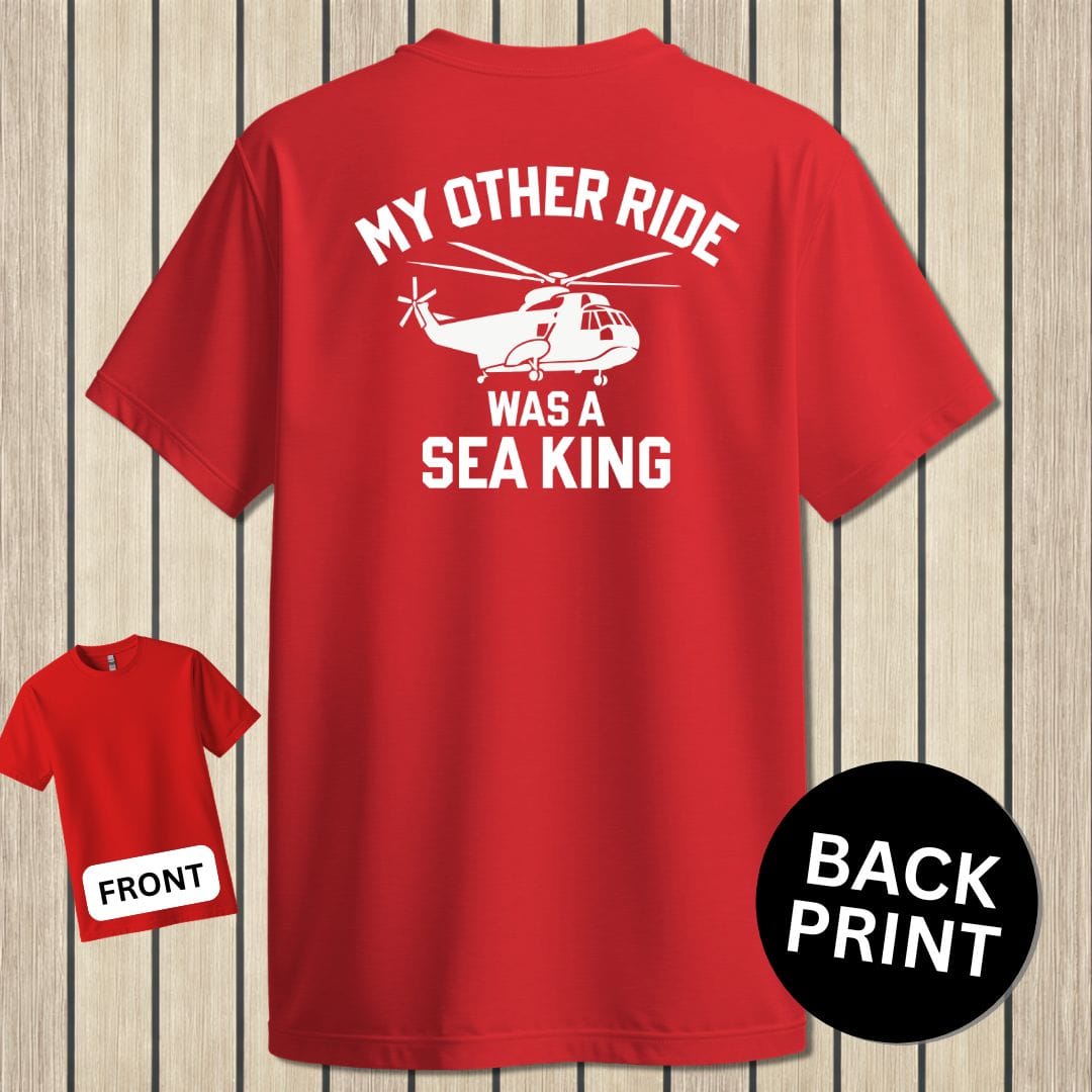 NavyHumor Classic Cotton T-shirt Red / S My Other Ride - Sea King