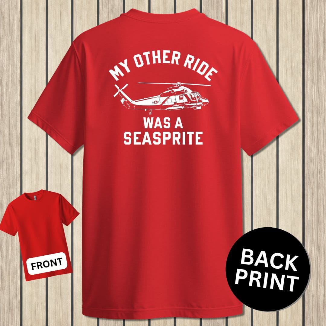 NavyHumor Classic Cotton T-shirt Red / S My Other Ride Was A Seasprite