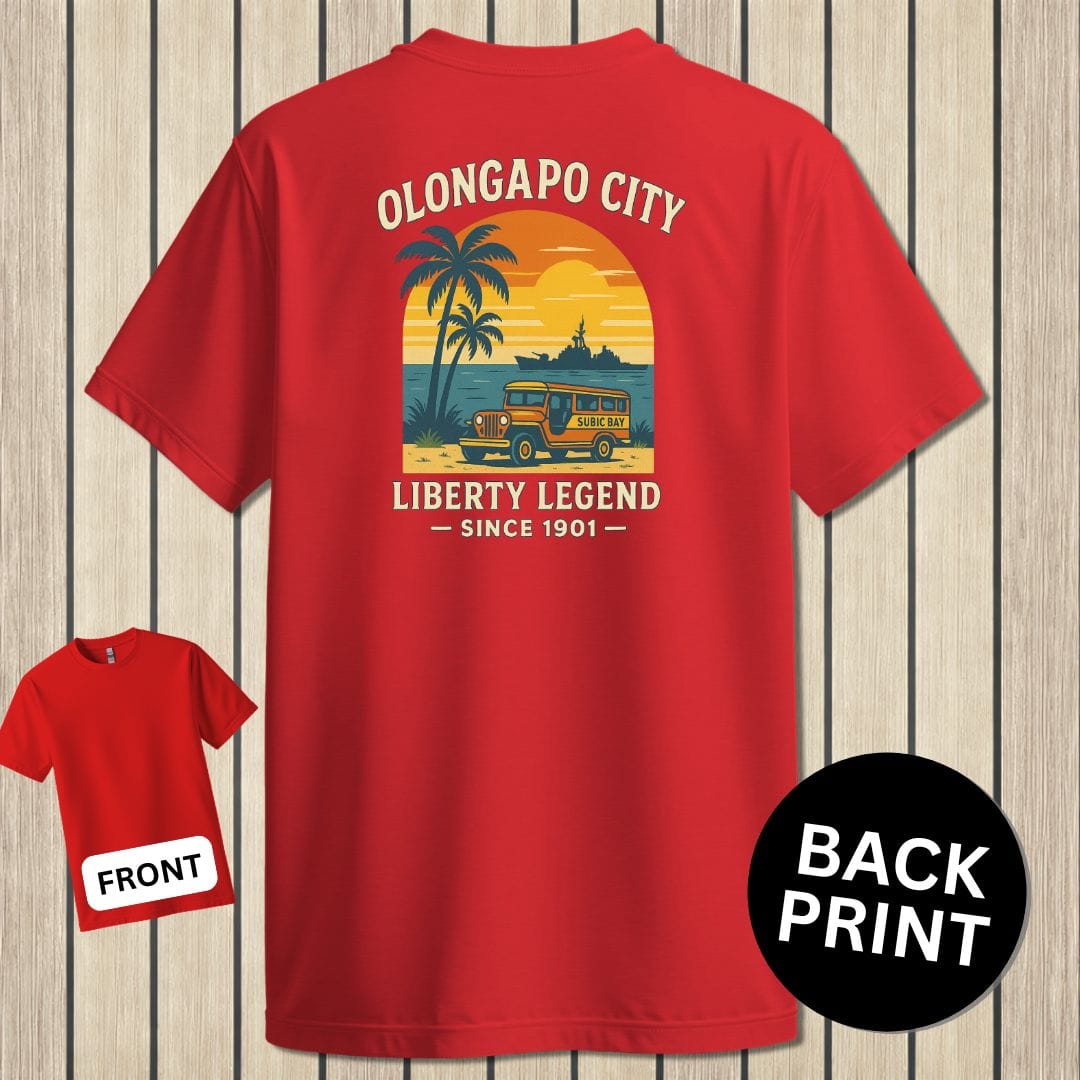 NavyHumor Classic Cotton T-shirt Red / S Olongapo City - Liberty Legend