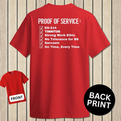 NavyHumor Classic Cotton T-shirt Red / S Proof of Service Checklist
