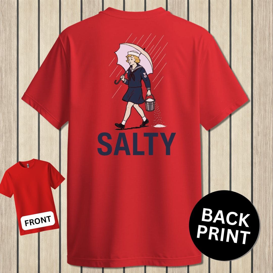 NavyHumor Classic Cotton T-shirt Red / S Salty Girl
