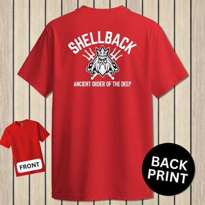 NavyHumor Classic Cotton T-shirt Red / S Shellback - Ancient Order Of The Deep