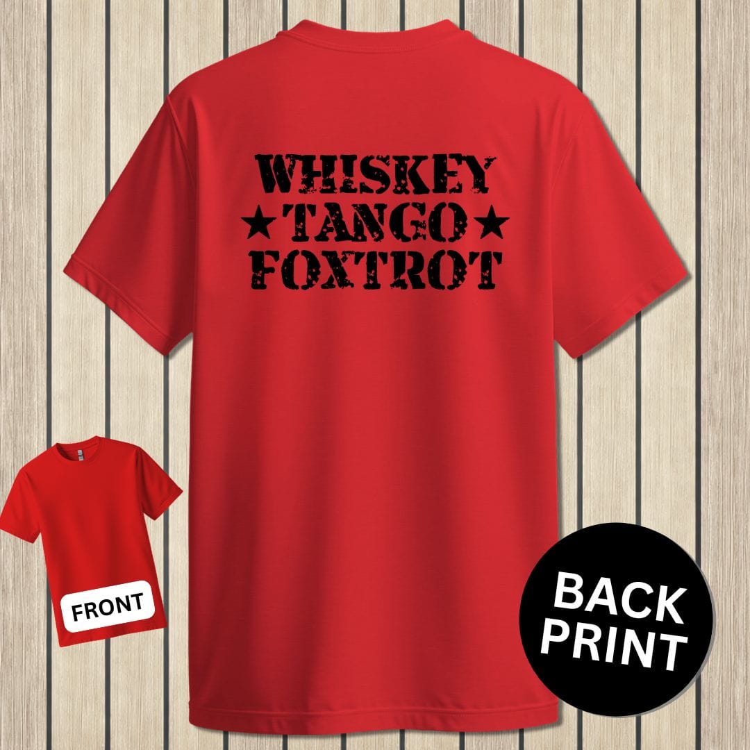 NavyHumor Classic Cotton T-shirt Red / S Whiskey Tango Foxtrot