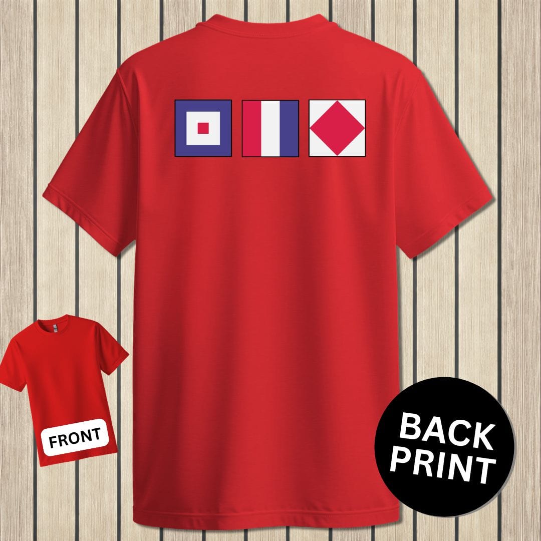 NavyHumor Classic Cotton T-shirt Red / S WTF - Signal Flag