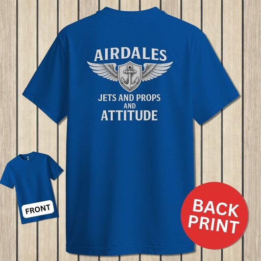 NavyHumor Classic Cotton T-shirt Royal Blue / S Airdales Attitude