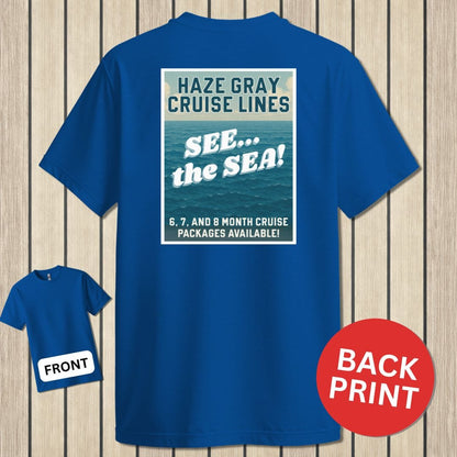 NavyHumor Classic Cotton T-shirt Royal Blue / S Haze Gray Cruise Lines