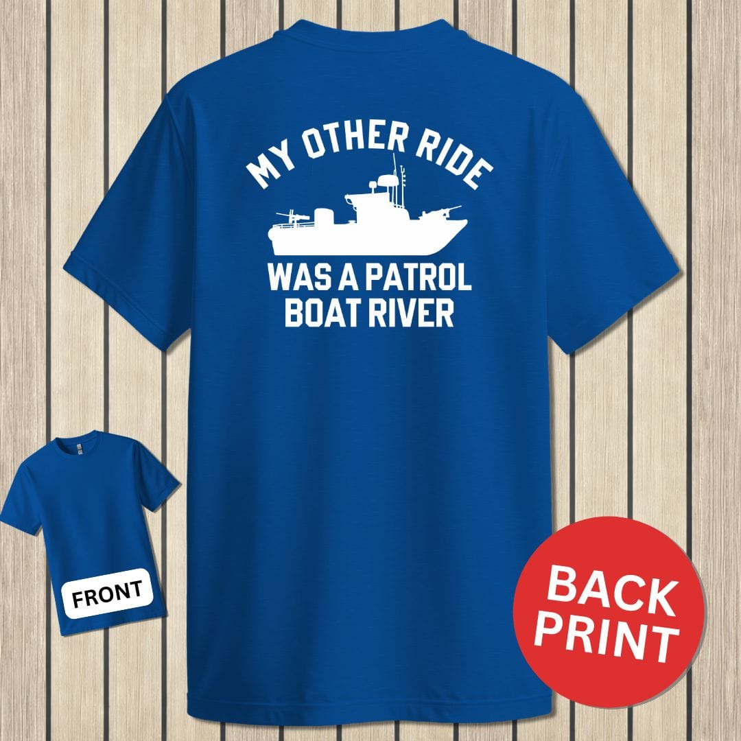 NavyHumor Classic Cotton T-shirt Royal Blue / S My Other Ride Was A PBR
