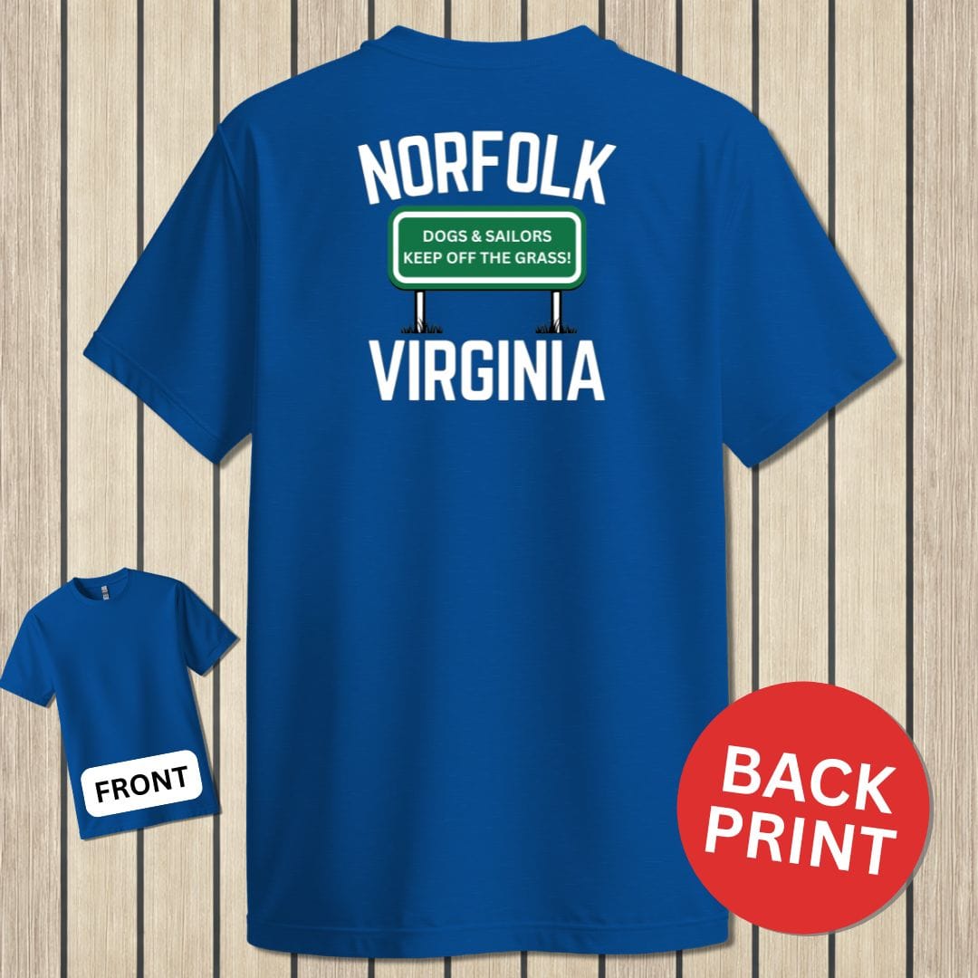 NavyHumor Classic Cotton T-shirt Royal Blue / S Norfolk, Virginia