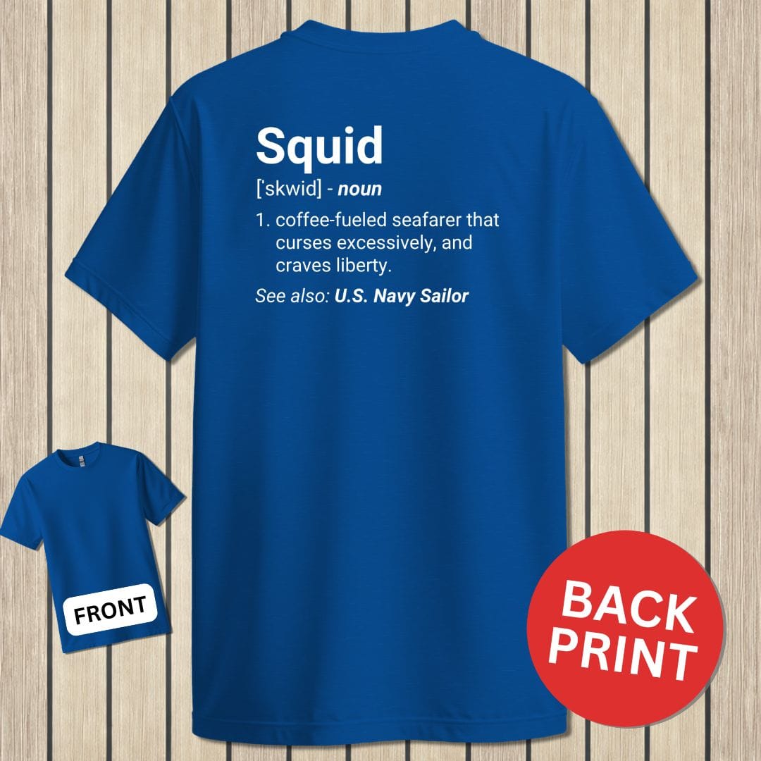 NavyHumor Classic Cotton T-shirt Royal Blue / S Squid Definition